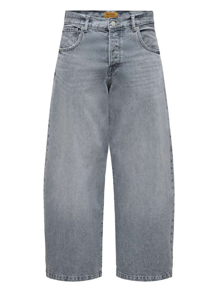 Jean en coton gris avec une...