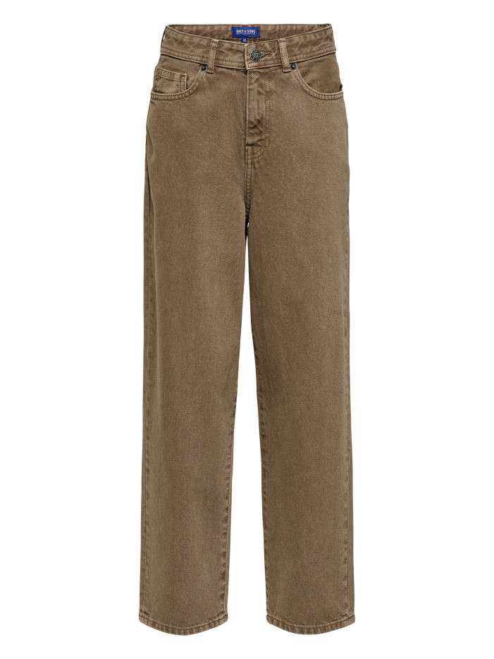 Jean en coton camel uni...