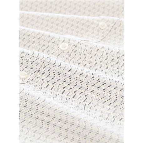 Chemise en coton blanche à coupe droite pourvu d'un col à revers - Image 2