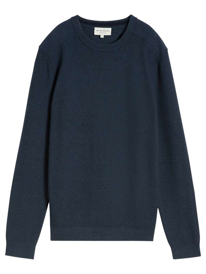 Pull en coton bleu à coupe...