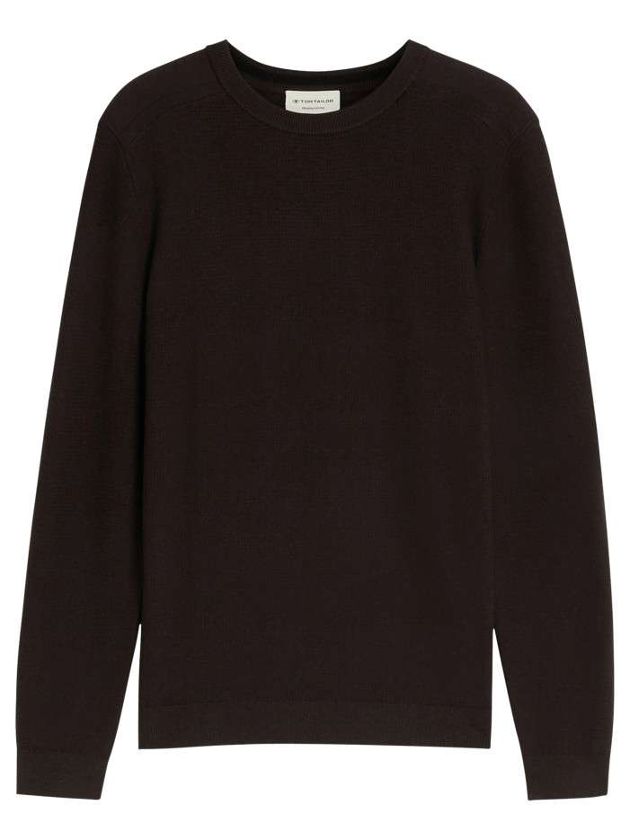 Pull en coton brun à coupe...