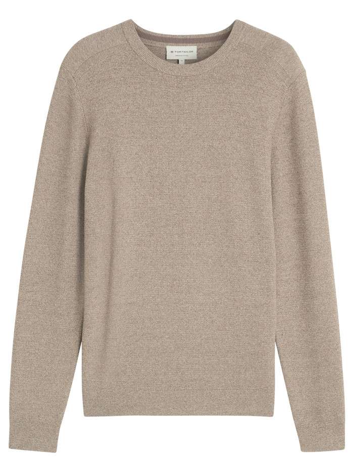 Pull en coton beige à coupe...