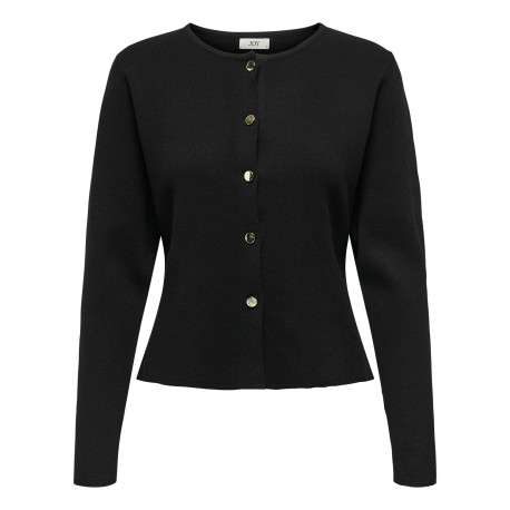 Gilet noir uni avec une coupe évasée et des manches longues