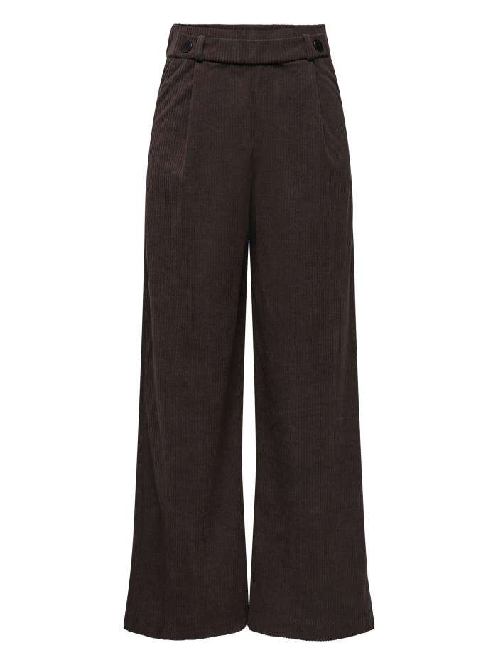 Pantalon marron uni avec...
