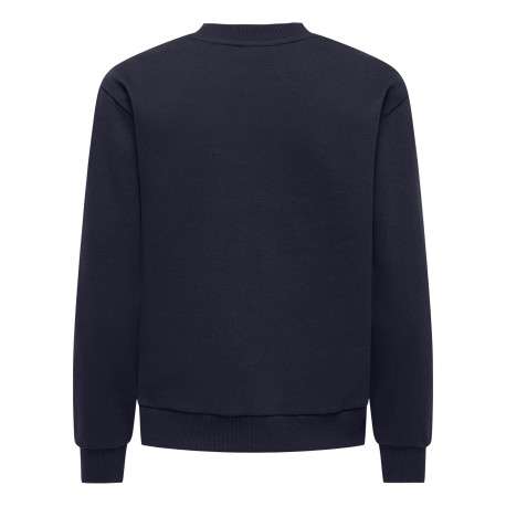 Sweat marine uni avec une coupe droite et des manches longues - Image 2