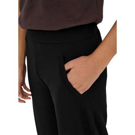Pantalon chino noir uni avec une coupe droite et une taille élastiquée - Image 7