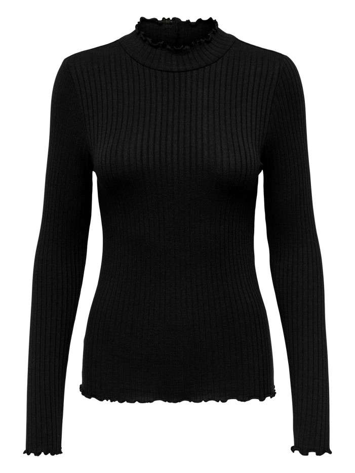 T-shirt noir uni avec une...