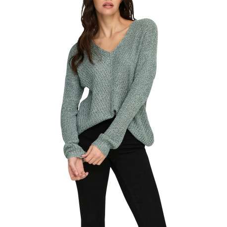 Pull vert uni avec une coupe droite et des manches longues - Image 5