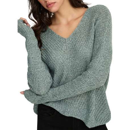 Pull vert uni avec une coupe droite et des manches longues - Image 6