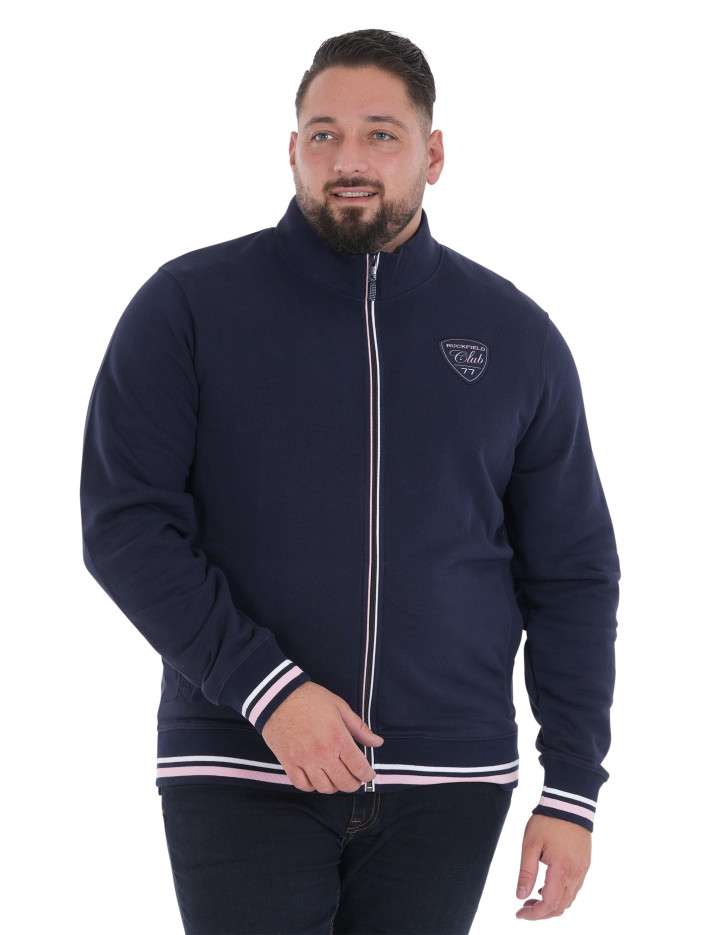 Sweat zippé en coton...