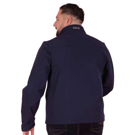 Blouson coupe vent marine uni avec une coupe droite et un col montant - Image 2