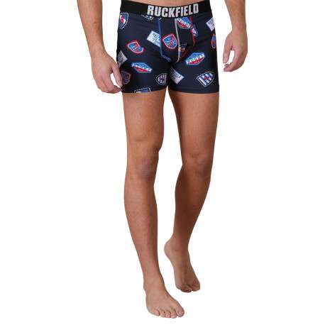 Lot de 2 Boxers bleus avec des imprimés munis d'une taille élastiquée - Image 2