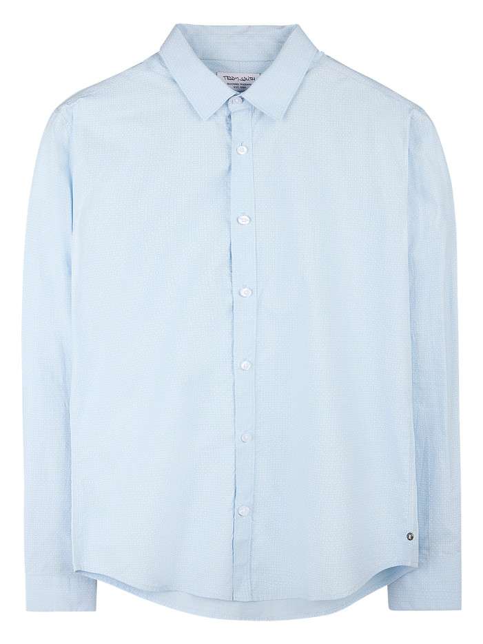 Chemise bleue géométrique...