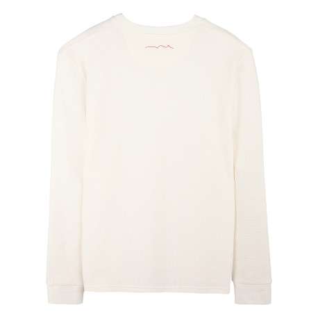 T-shirt blanc uni avec une coupe droite et des manches longues - Image 2