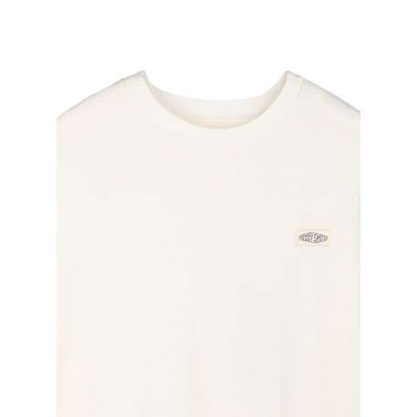 T-shirt blanc uni avec une coupe droite et des manches longues - Image 4