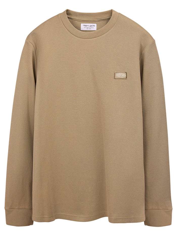 T-shirt beige uni avec une...
