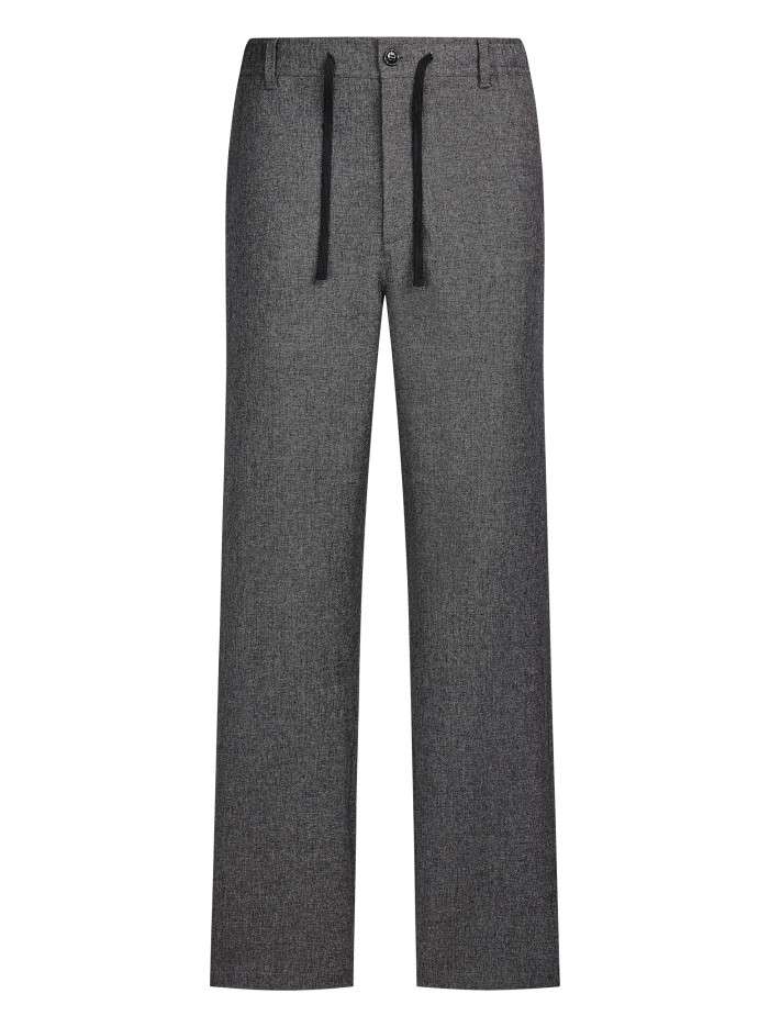 Pantalon chino gris uni...