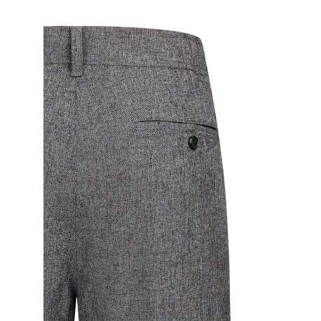 Pantalon chino gris uni avec une coupe droite et une taille élastiquée - Image 4
