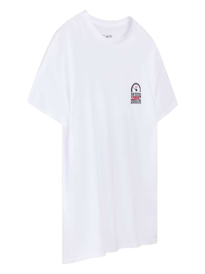 T-shirt blanc à imprimé...