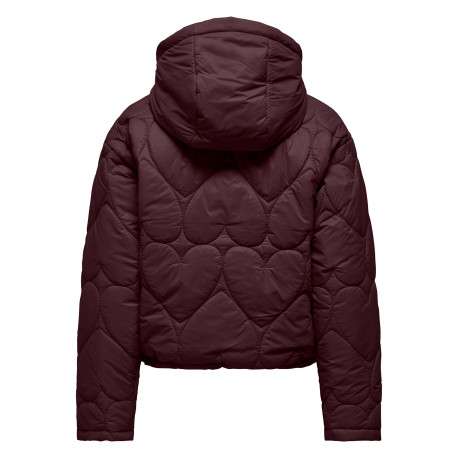Doudoune prune unie avec une coupe droite et un col à capuche - Image 2