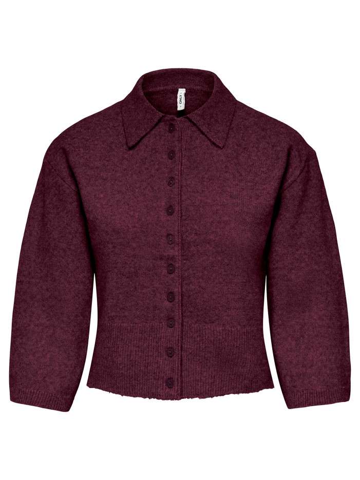 Gilet bordeaux uni avec une...