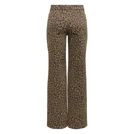 Pantalon 5 poches en coton à motifs léopard avec une coupe bootcut - Image 2