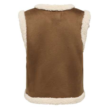 Blouson camel uni avec une coupe droite et des poches plaquées à l'avant - Image 2