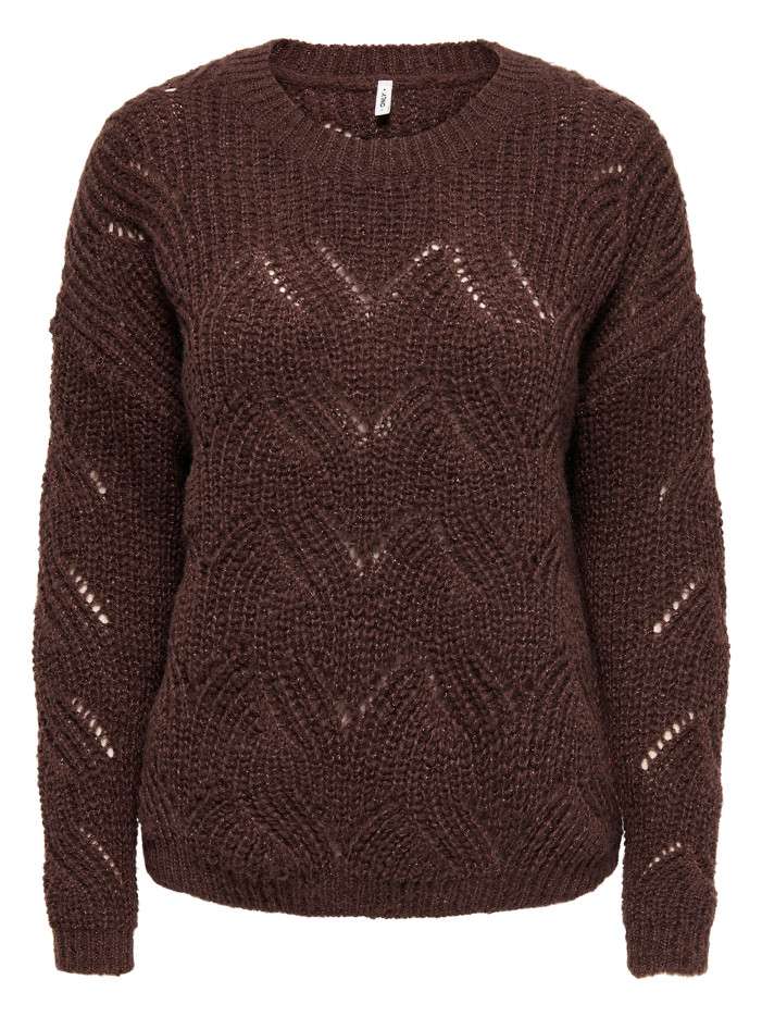 Pull marron uni avec une...