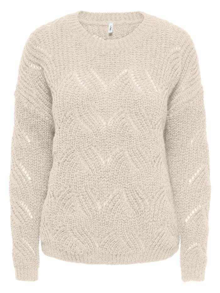Pull écru uni avec une...