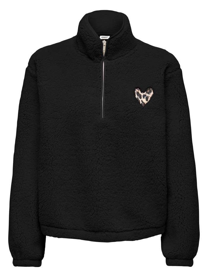 Sweat noir uni avec une...