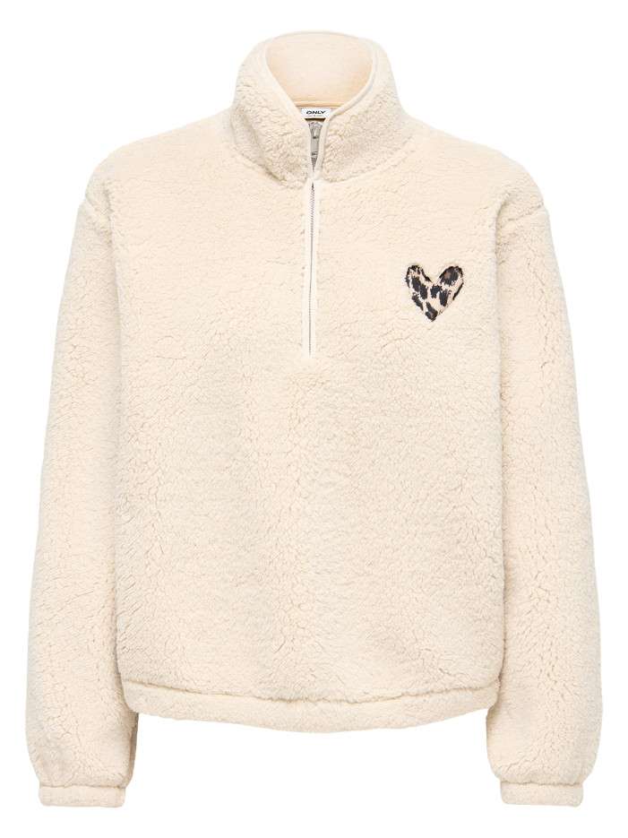 Sweat écru uni avec une...