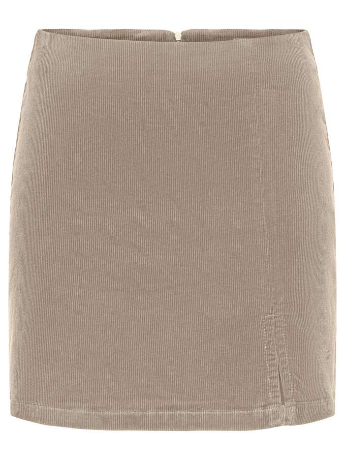 Jupe courte en coton beige...