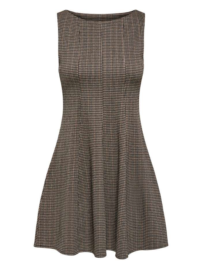 Robe courte beige à...