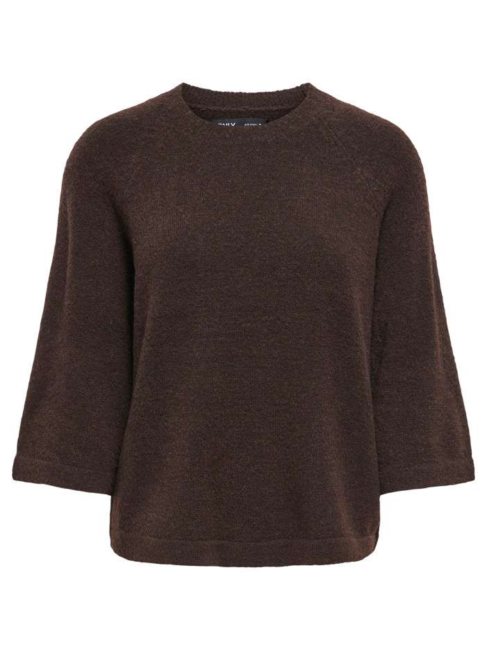 Pull marron uni avec une...
