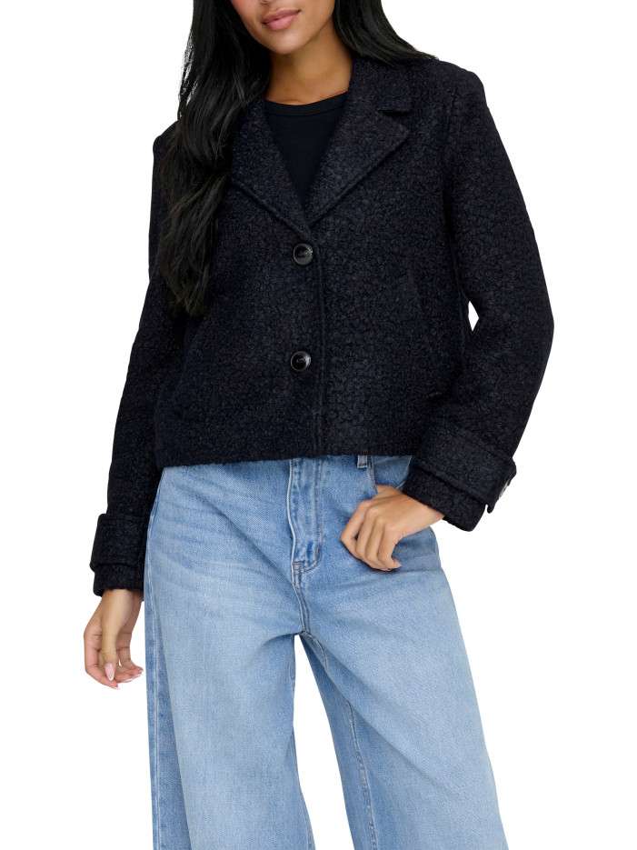 Veste marine unie avec une...