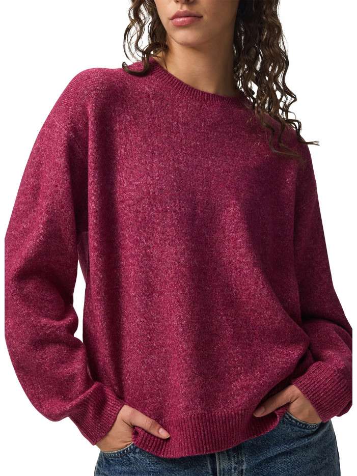 Pull framboise uni avec une...