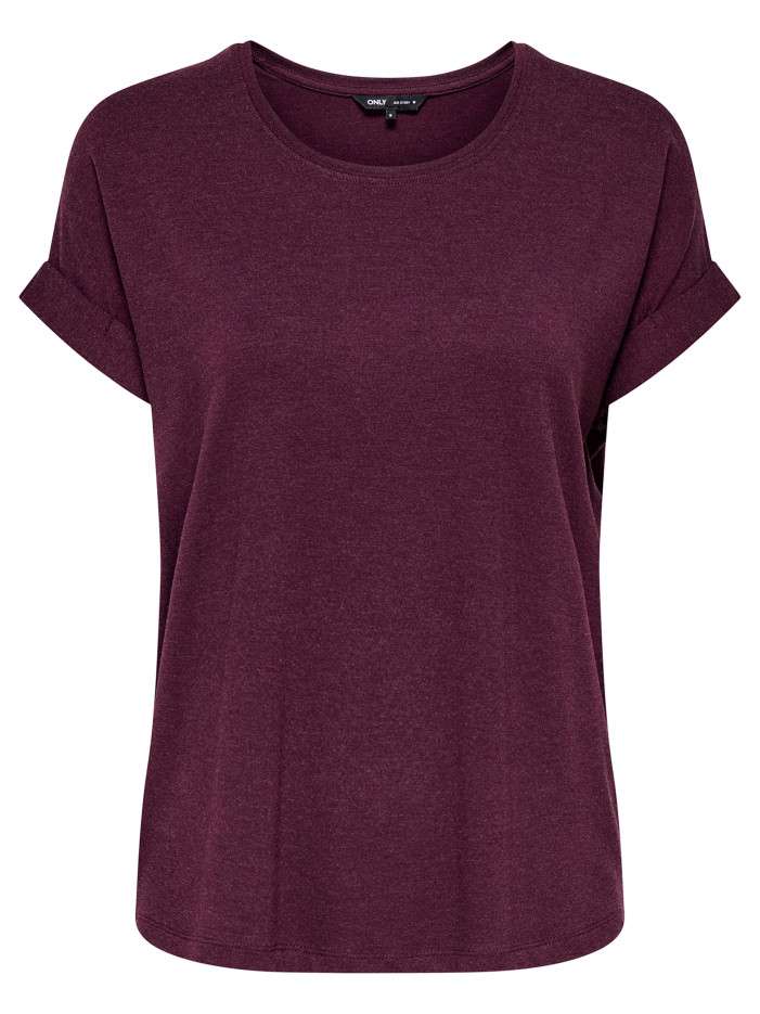 T-shirt bordeaux uni avec...