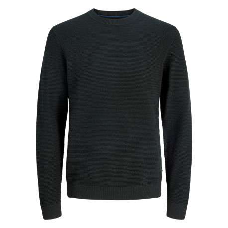 Pull en coton biologique sapin uni avec une coupe droite
