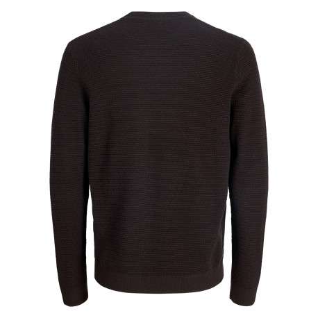 Pull en coton biologique chocolat uni avec une coupe droite - Image 2