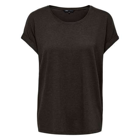 T-shirt gris uni avec une coupe droite et des manches courtes