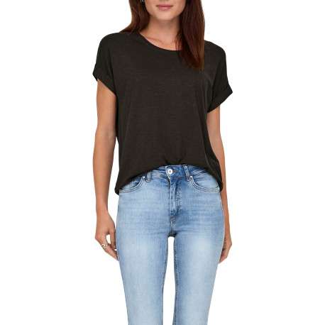 T-shirt gris uni avec une coupe droite et des manches courtes - Image 3