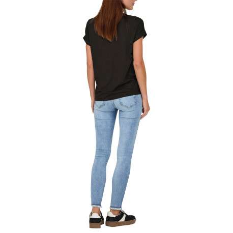 T-shirt gris uni avec une coupe droite et des manches courtes - Image 4