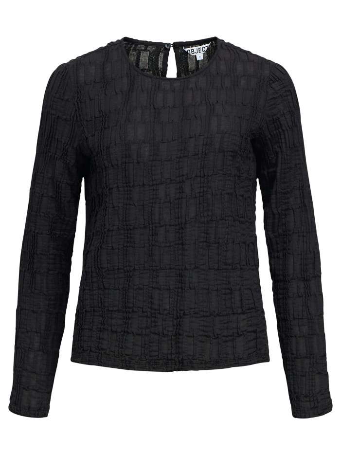 Blouse noire en maille...