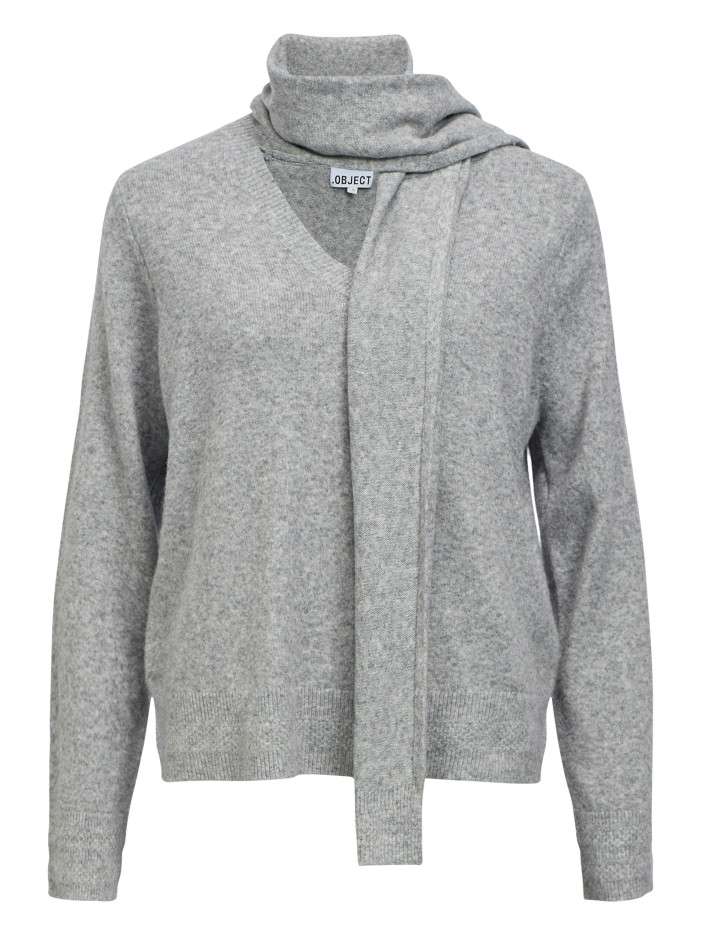 Pull gris à coupe droite...