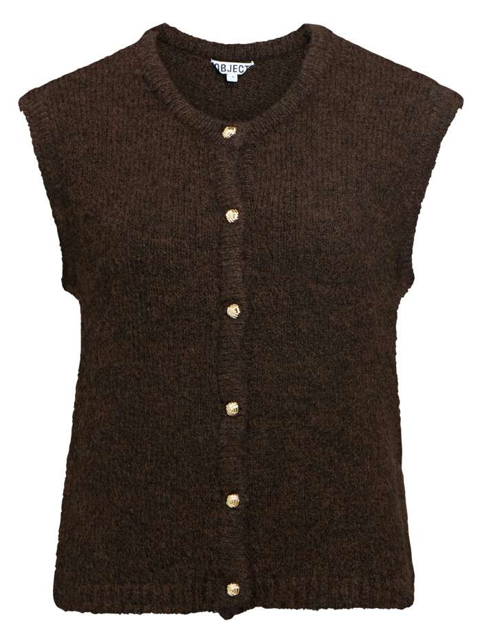 Gilet marron sans manche à...
