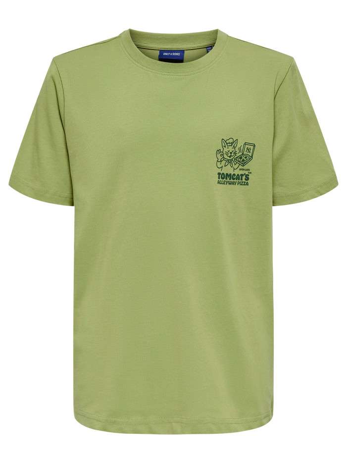 T-shirt en coton vert à...