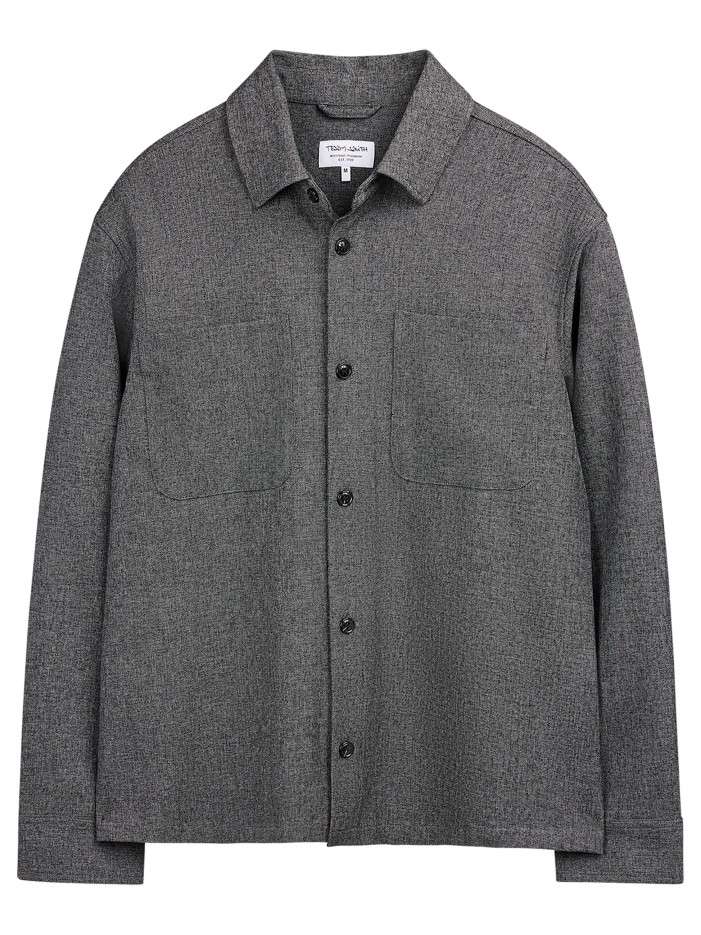 Chemise grise unie avec une...