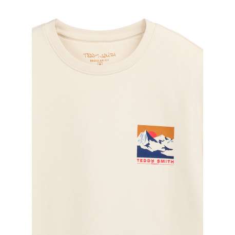 Sweat écru à imprimé avec une coupe droite et des manches longues - Image 4