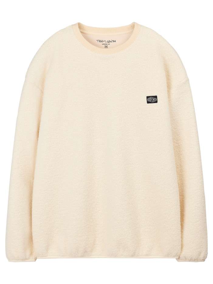 Sweat écru uni avec une...