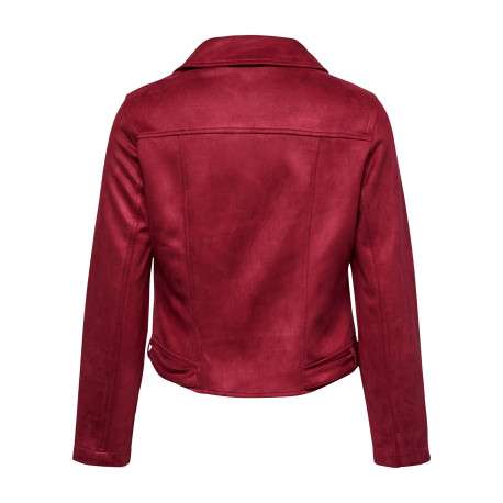 Veste perfecto rouge à coupe ajustée pourvu d'un col à revers - Image 2